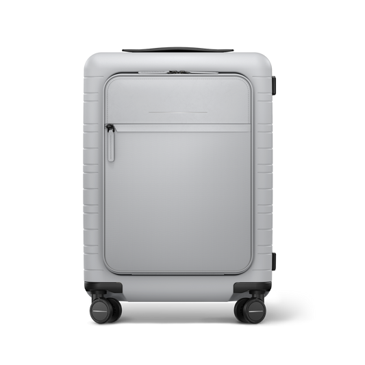 Koffer Essential Light Quartz Grau Vorderseite - Hartschale Polycarbonat Leicht Robust - Horizn Studios
