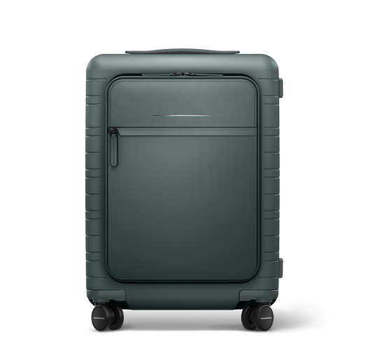 M5 Essential / Pine Green / Vegan Multi Shell / Cabin Size with Front Pocket / Essential