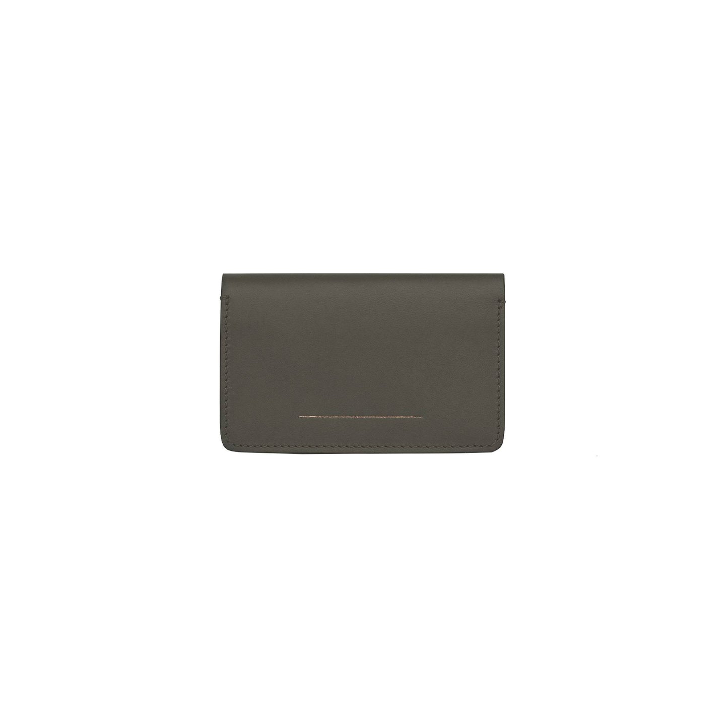 Double Card Holder / Dark Olive / Vacchetta Leather 2