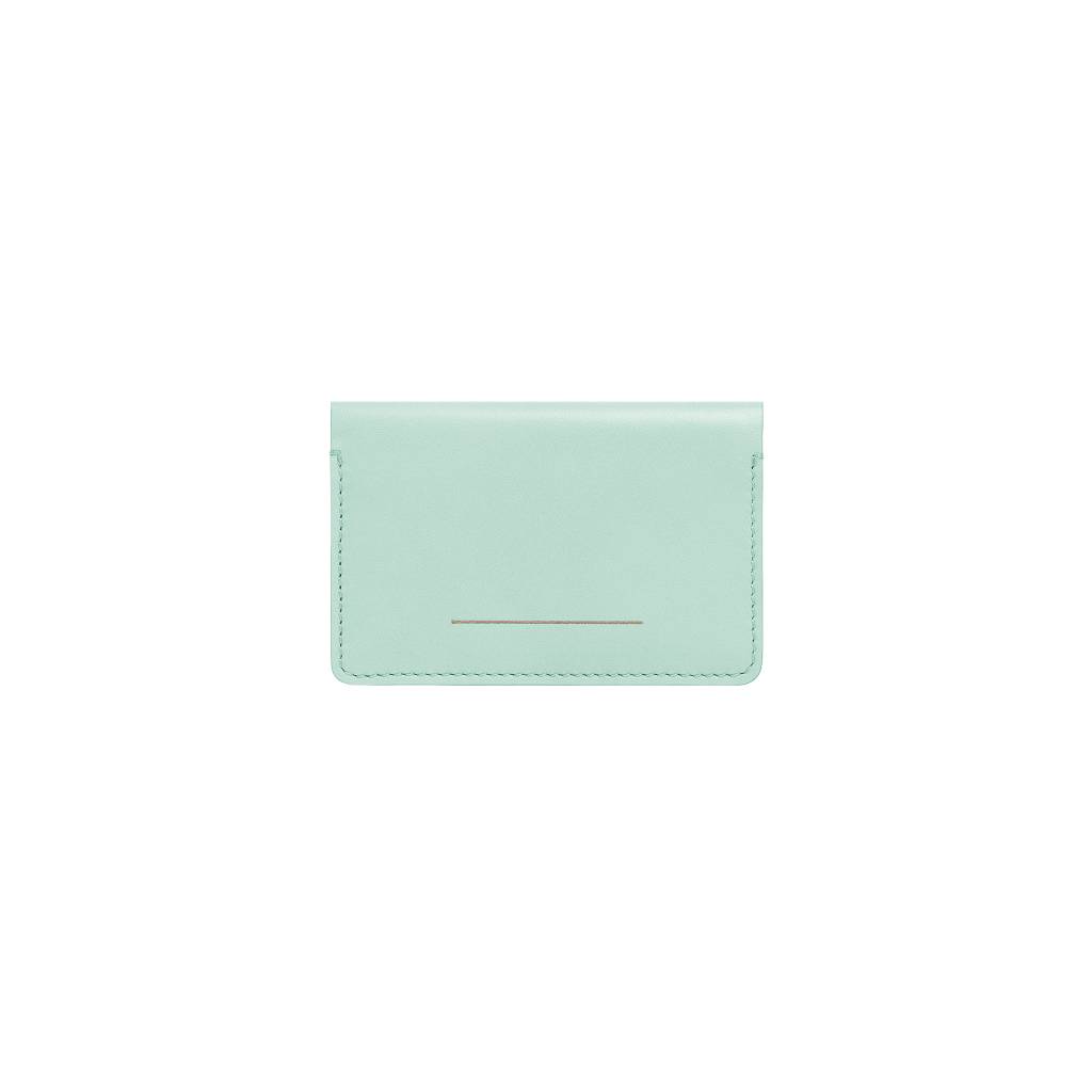 Double Card Holder / Mint / Vacchetta Leather 1