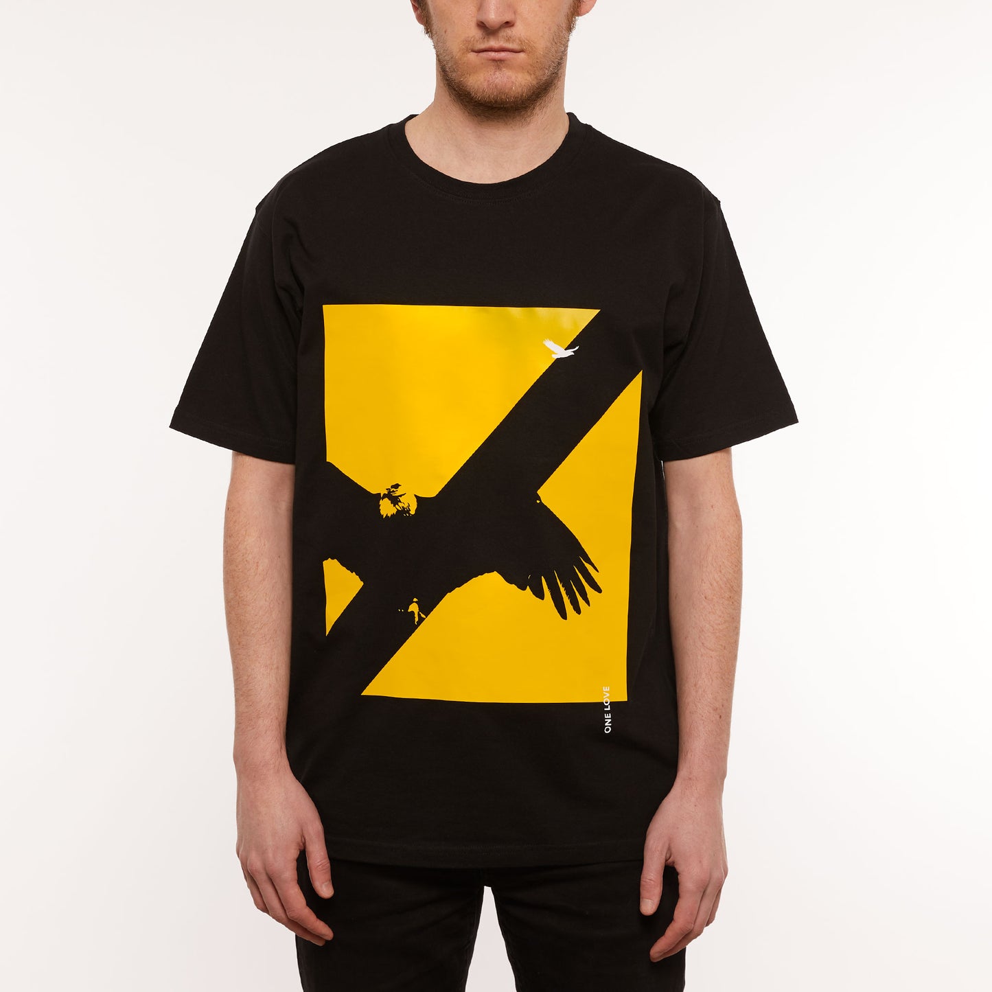 One Love T-shirt / Black / Lagos Yellow / Organic Cotton / XL 4