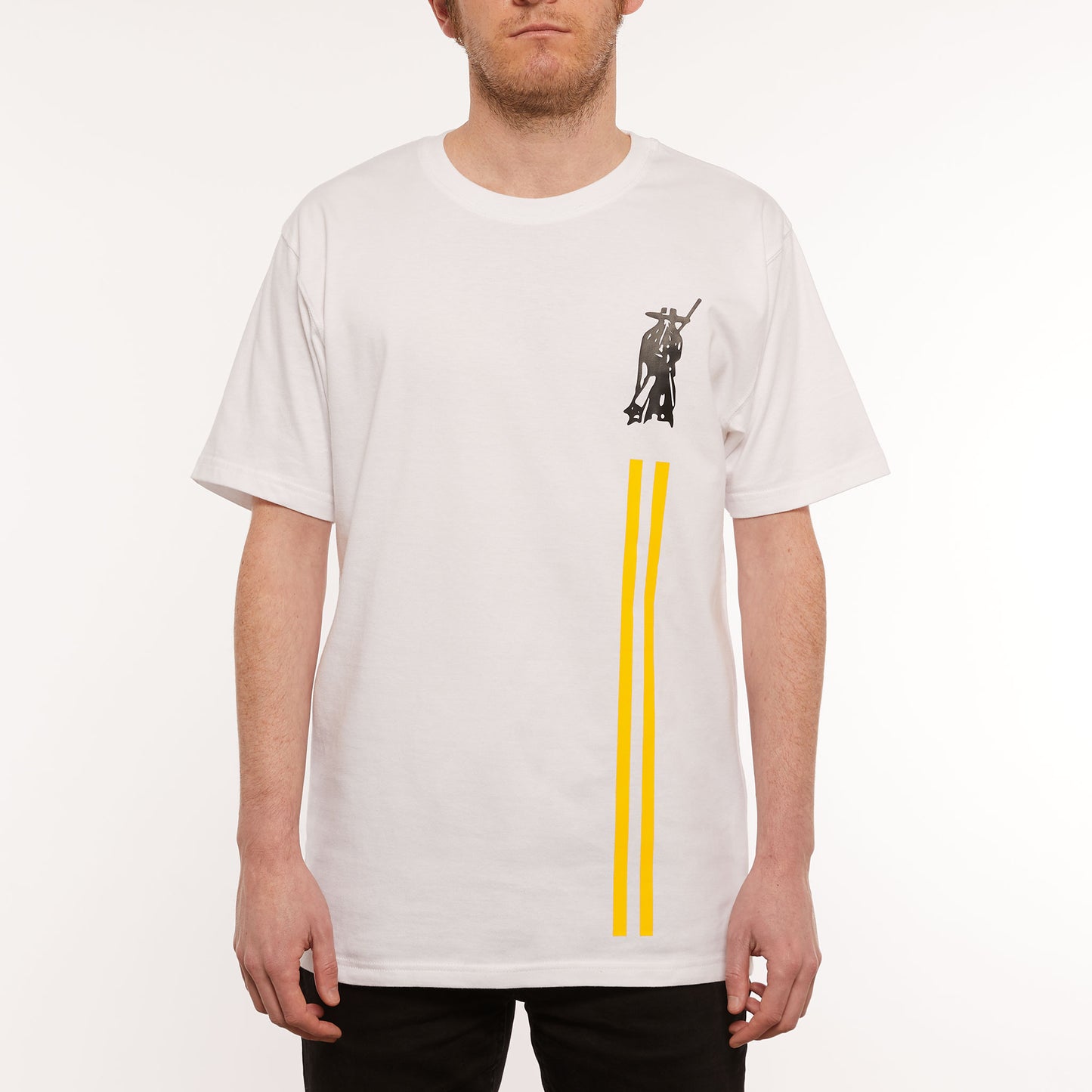 Eyo T-shirt / White / Lagos Yellow / Organic Cotton / S 4