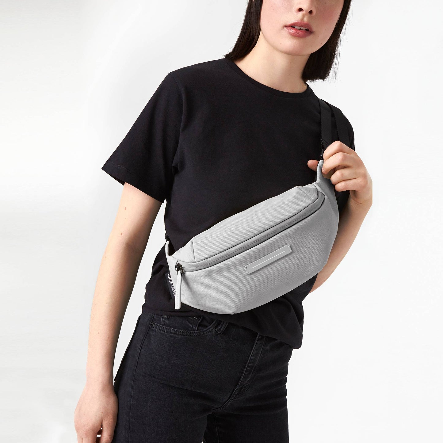 SoFo Cross-Body Bag / Light Quartz Grey / Recycled Cotton Canvas 7
