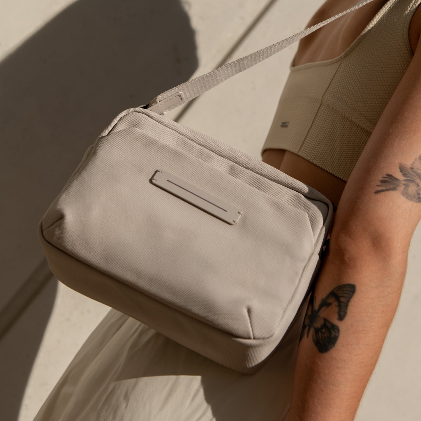 SoFo Box Bag / Sand Grey / Waxed Canvas