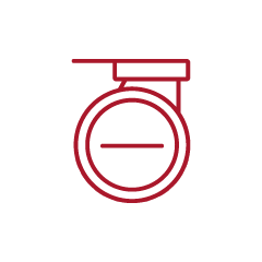 Wheel Caps - Cabin 50 mm - Essential - True Red / Horizn ID