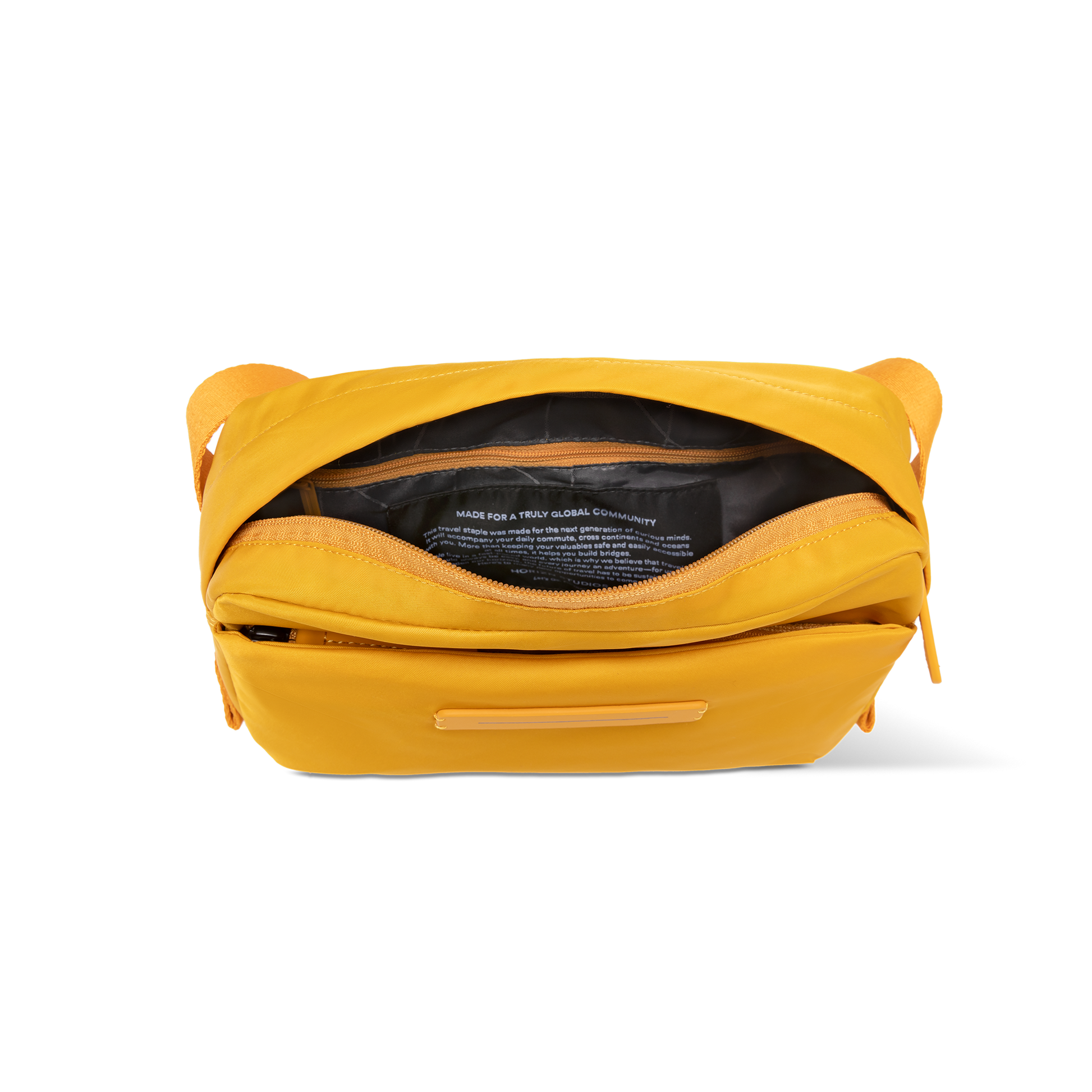 Aoyama Cross Body Medium Bright Amber Draufsicht View - Horizn Studios
