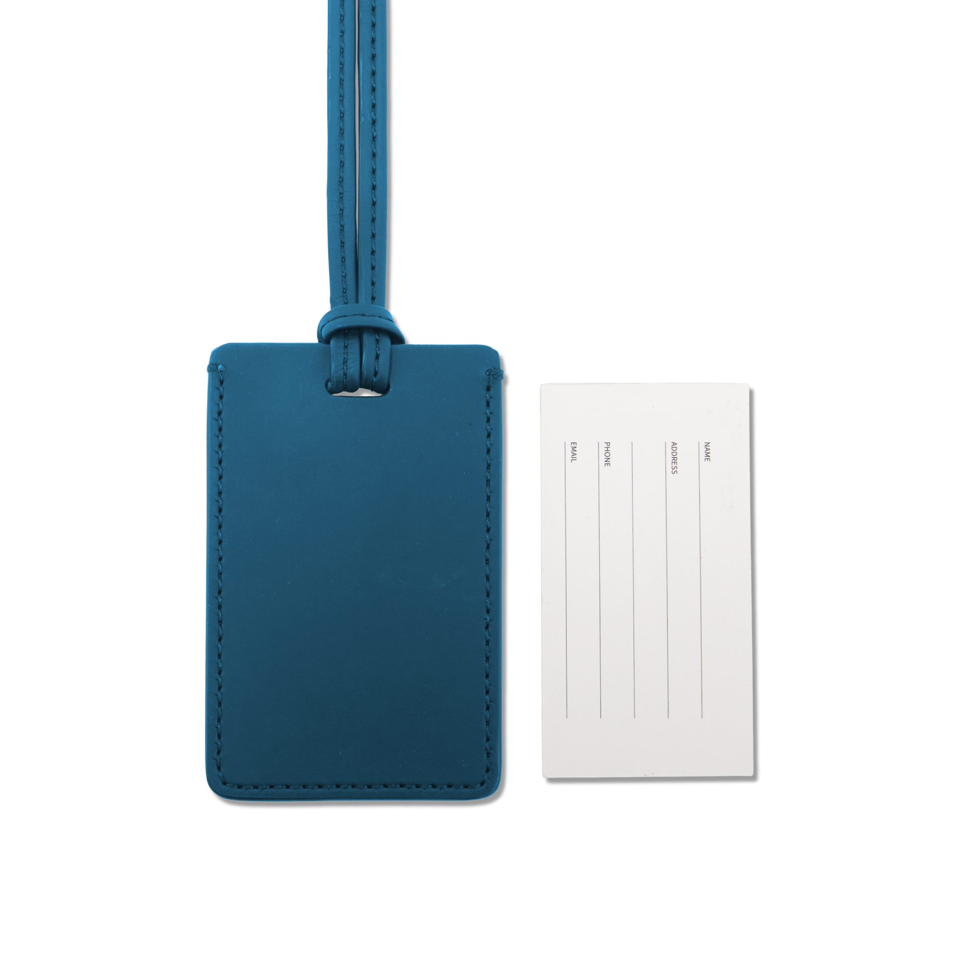Gepäckanhänger Coastal Blau Rückseite - Premium Reiseaccessoire - Horizn Studios