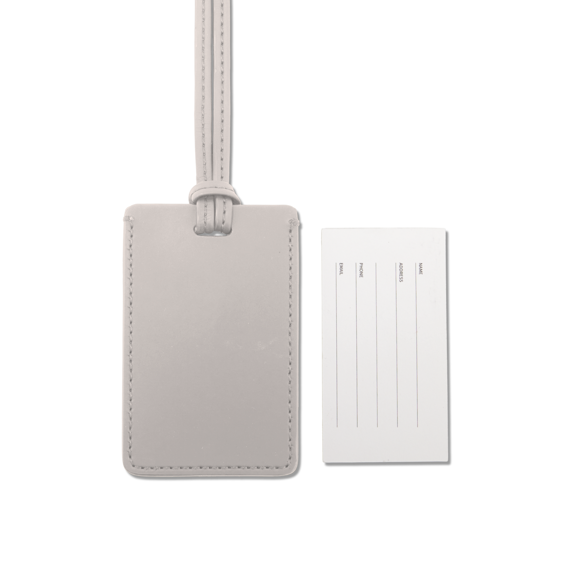 Gepäckanhänger Beige Rückseite - Premium Reiseaccessoire - Horizn Studios