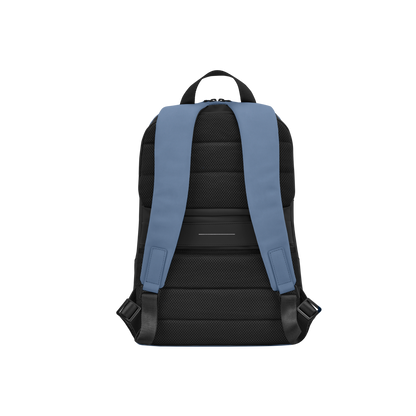Gion Rucksack Blau Vega Rückseite - Wasserabweisend Vegan Ergonomisch - Horizn Studios
