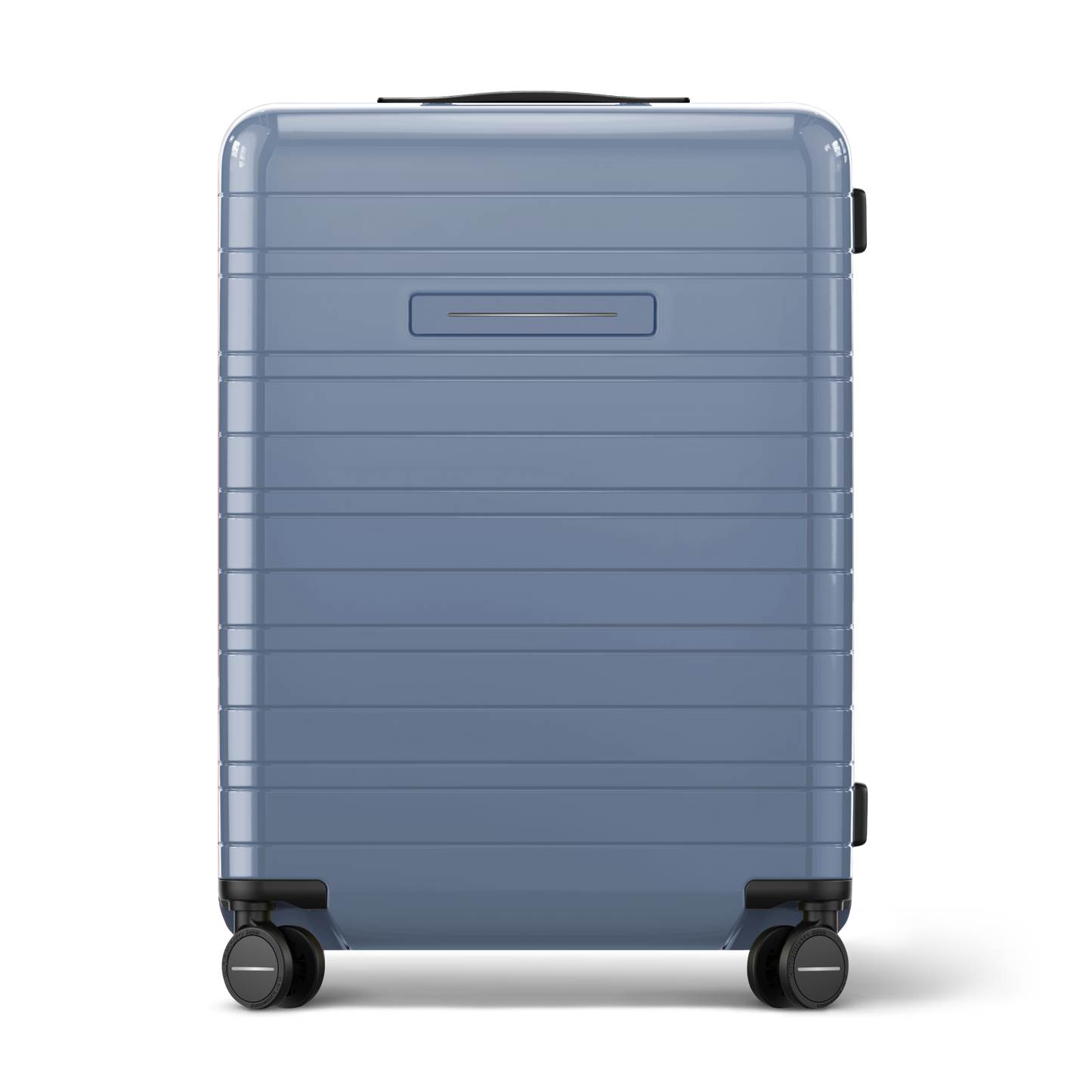 Koffer Essential Glossy Blau Vega Vorderseite - Hartschale Polycarbonat Leicht Robust - Horizn Studios