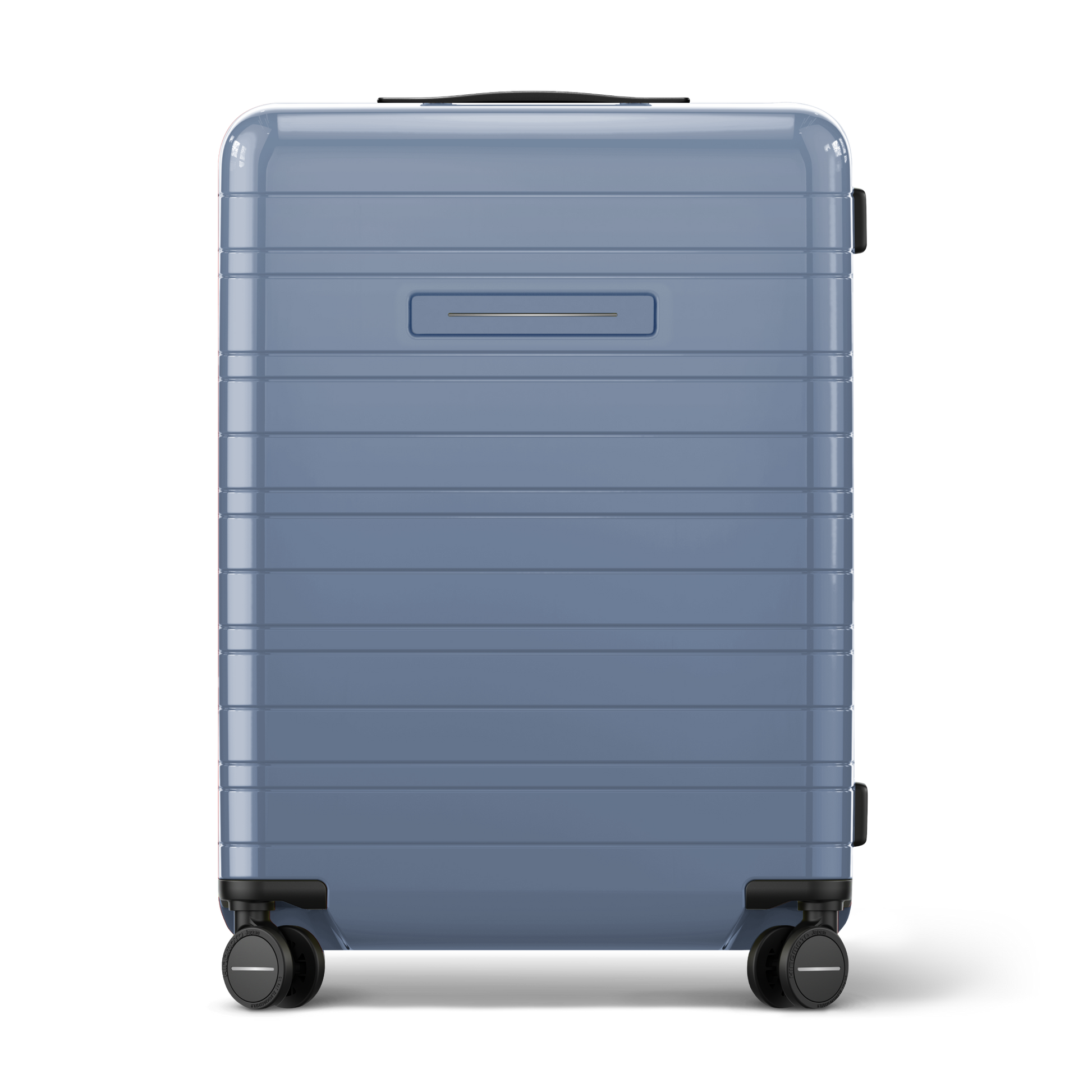 Koffer Essential Glossy Blau Vega Vorderseite - Hartschale Polycarbonat Leicht Robust - Horizn Studios