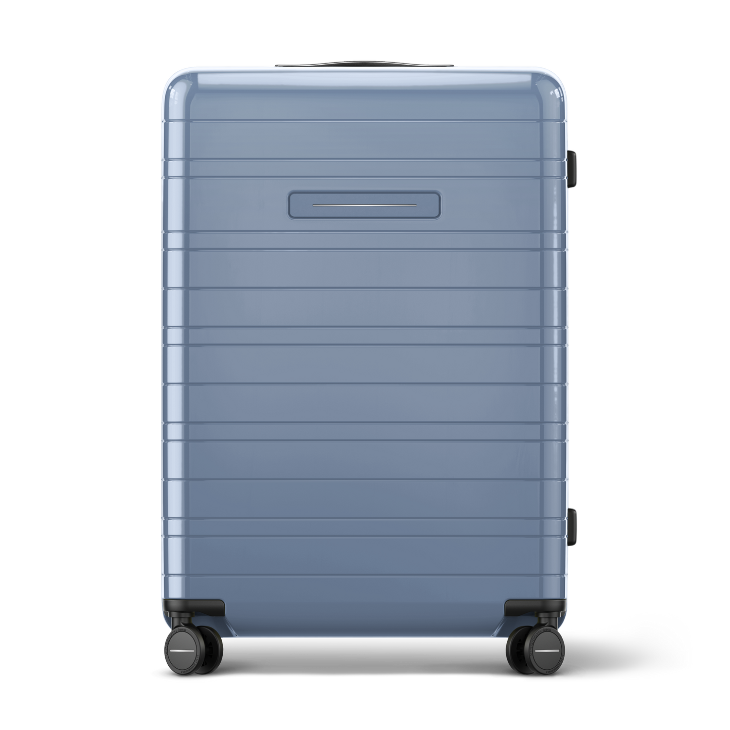 Koffer Essential Glossy Blau Vega Vorderseite - Hartschale Polycarbonat Leicht Robust - Horizn Studios