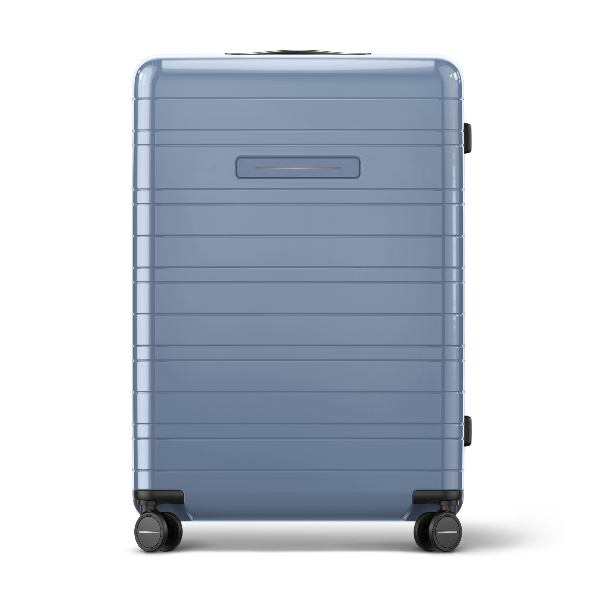 Koffer Essential Glossy Blau Vega Vorderseite - Hartschale Polycarbonat Leicht Robust - Horizn Studios