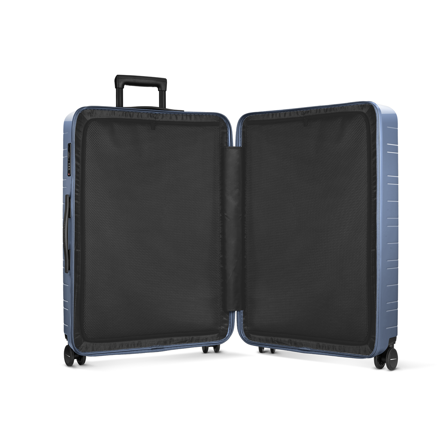 Koffer Essential Glossy Blau Vega Innenansicht - Hartschale Polycarbonat Leicht Robust - Horizn Studios