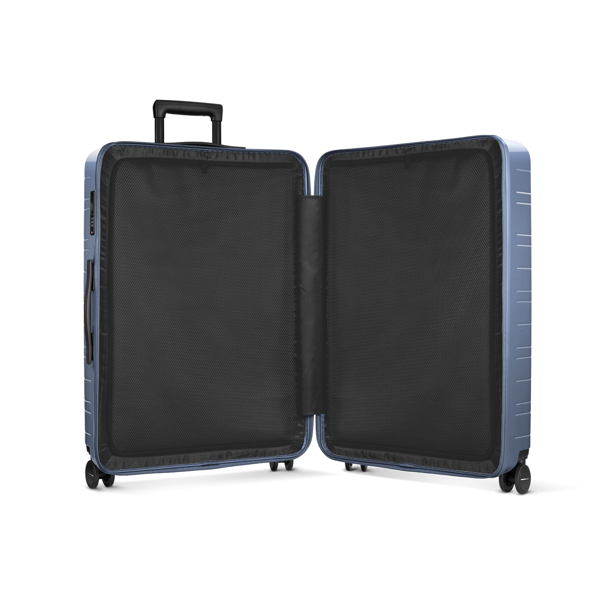 Koffer Essential Glossy Blau Vega Innenansicht - Hartschale Polycarbonat Leicht Robust - Horizn Studios
