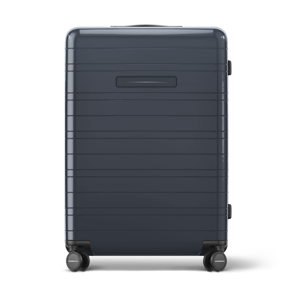 Koffer Essential Glossy Blau Vorderseite - Hartschale Polycarbonat Leicht Robust - Horizn Studios