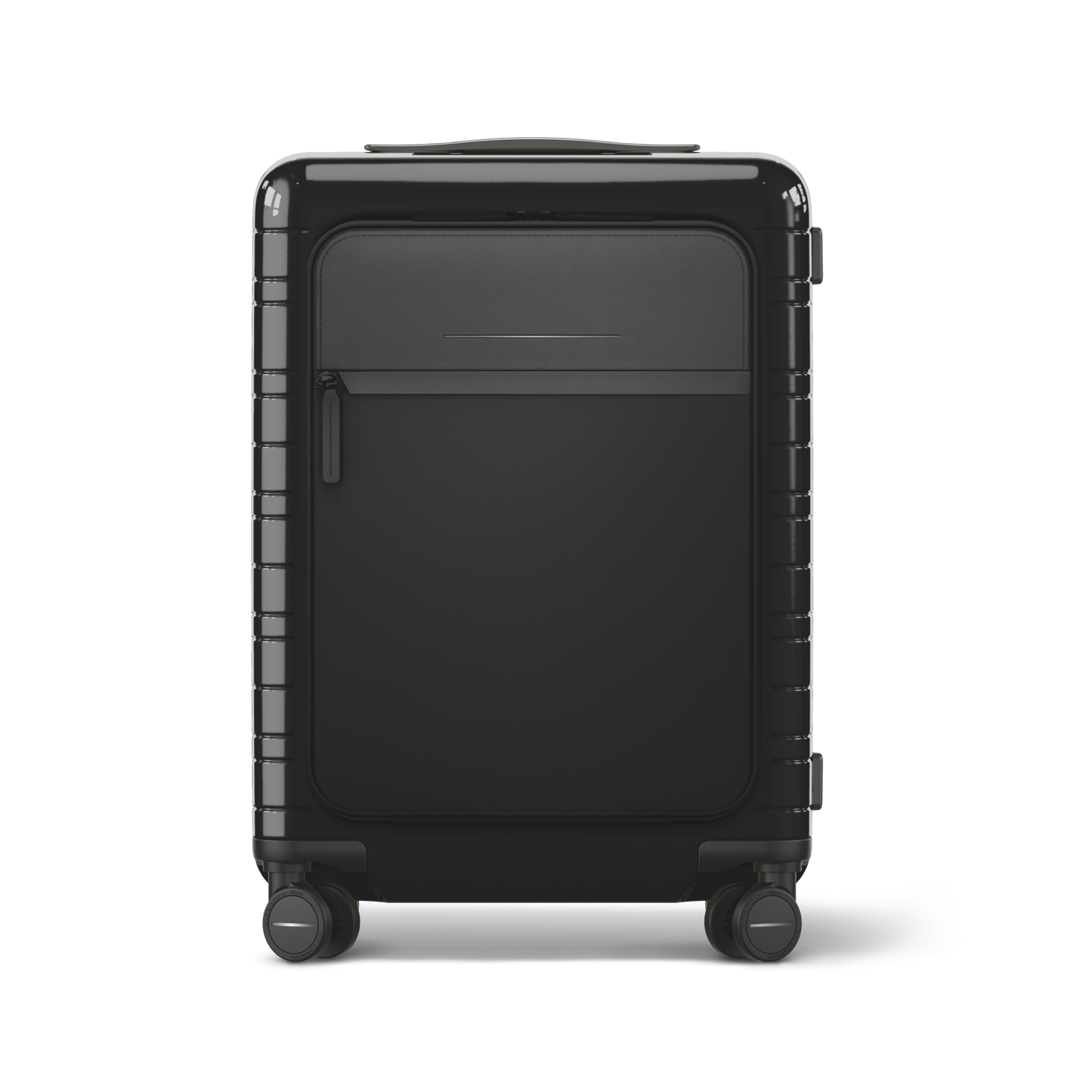 M5 / Glossy All Black / Vegan Multi Shell / Cabin Size with Front Pocket / Essential