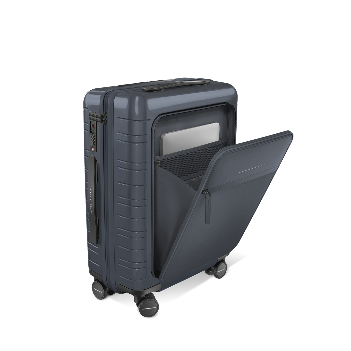 M5 / Glossy Night Blue / Premium Multi Shell / Cabin Size with Front Pocket / Essential