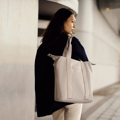 SoFo Vertical Tote / Light Quartz Grey / Waxed Canvas