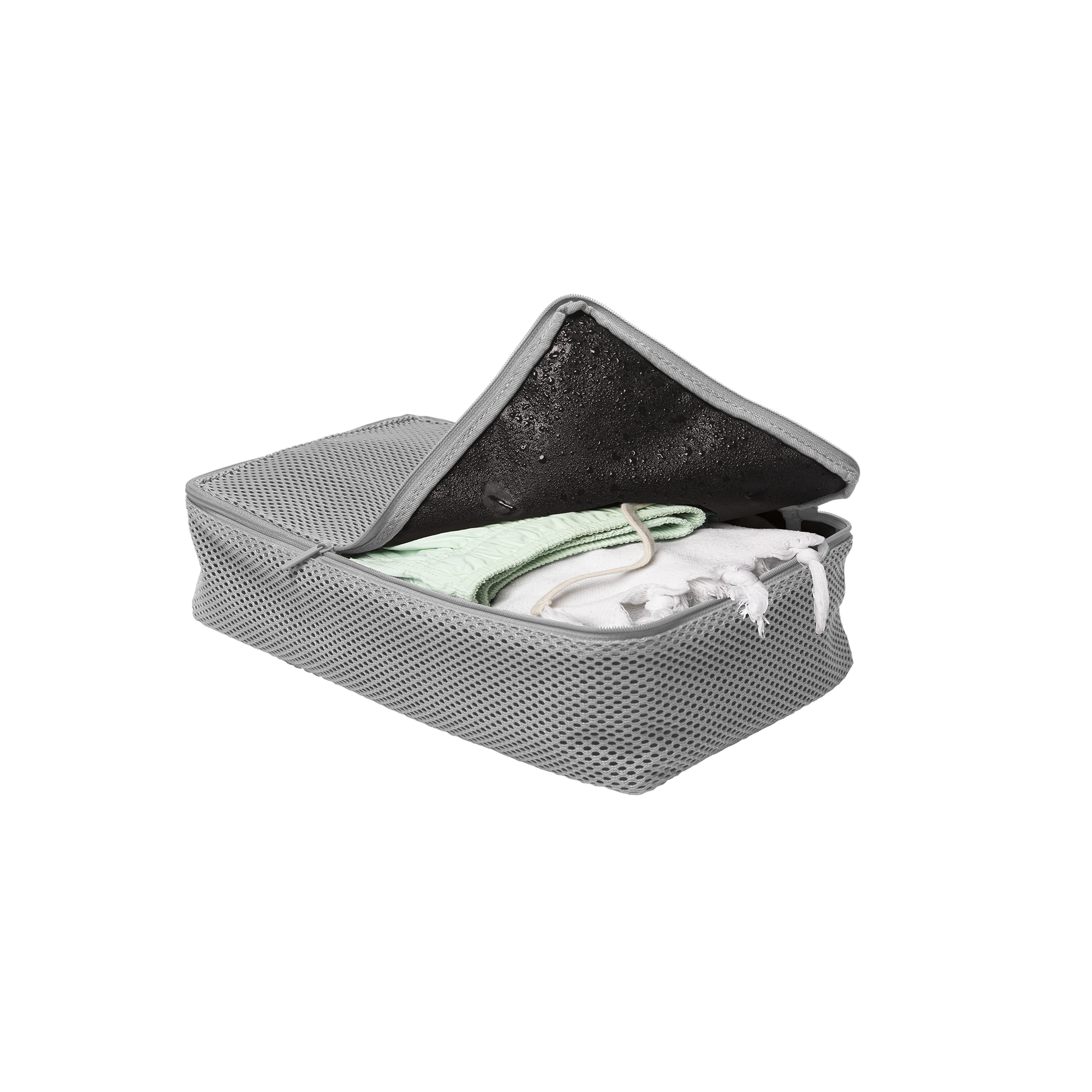 Packing Cube Light Quartz Grau Open - Horizn Studios