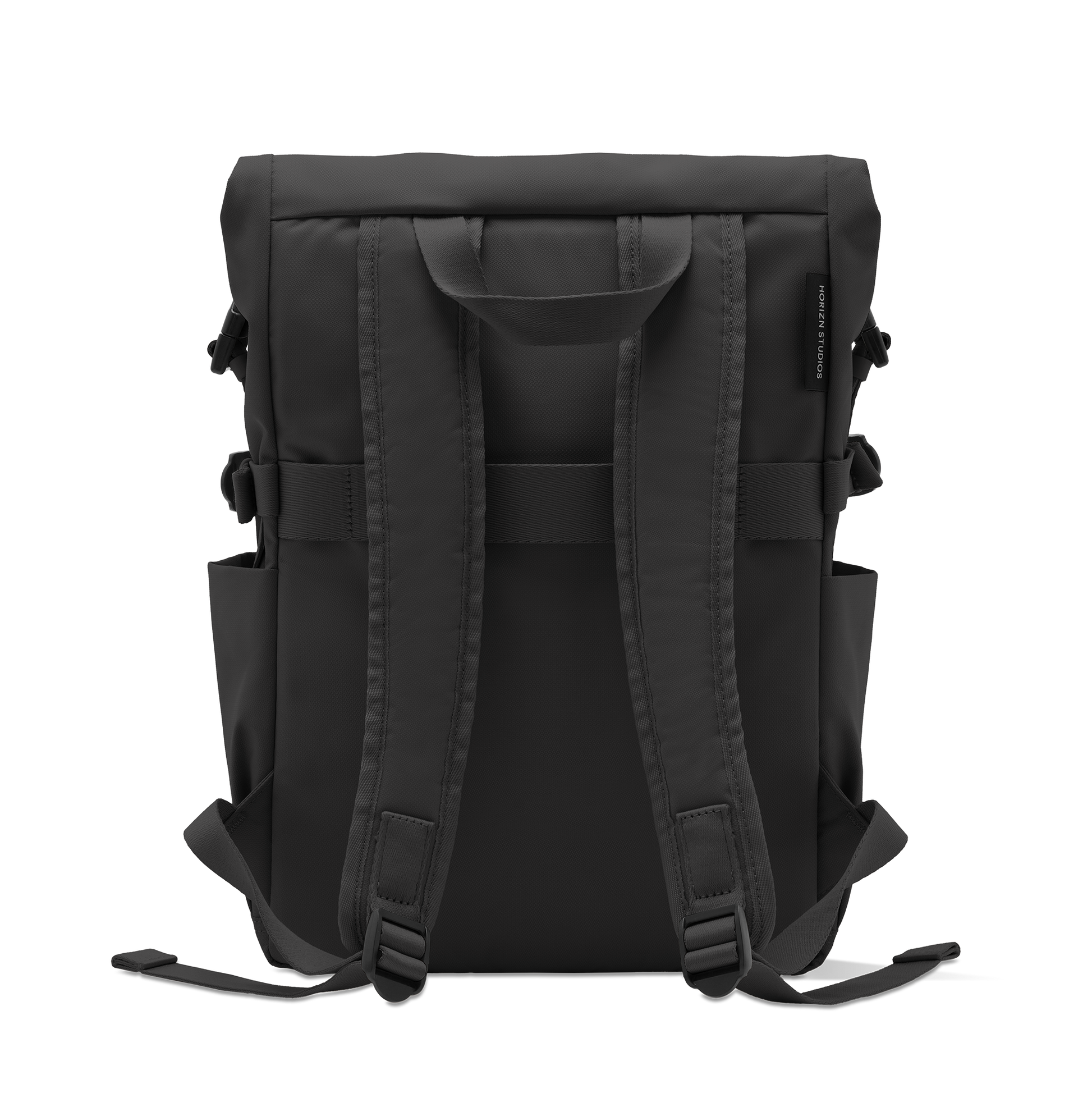 Shibuya Rolltop Rucksack Rückseite - Wasserabweisend Vegan Ergonomisch - Horizn Studios