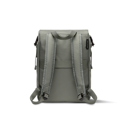 Shibuya Rolltop Rucksack Rucksack Grün Green Rückseite - Wasserabweisend Vegan Ergonomisch - Horizn Studios