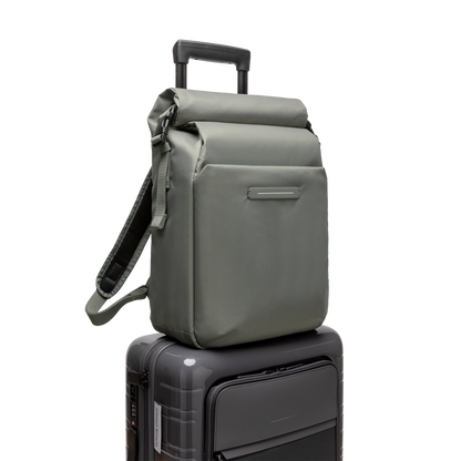 Shibuya Rolltop Rucksack Rucksack Grün Green Trolley - Wasserabweisend Vegan Ergonomisch - Horizn Studios