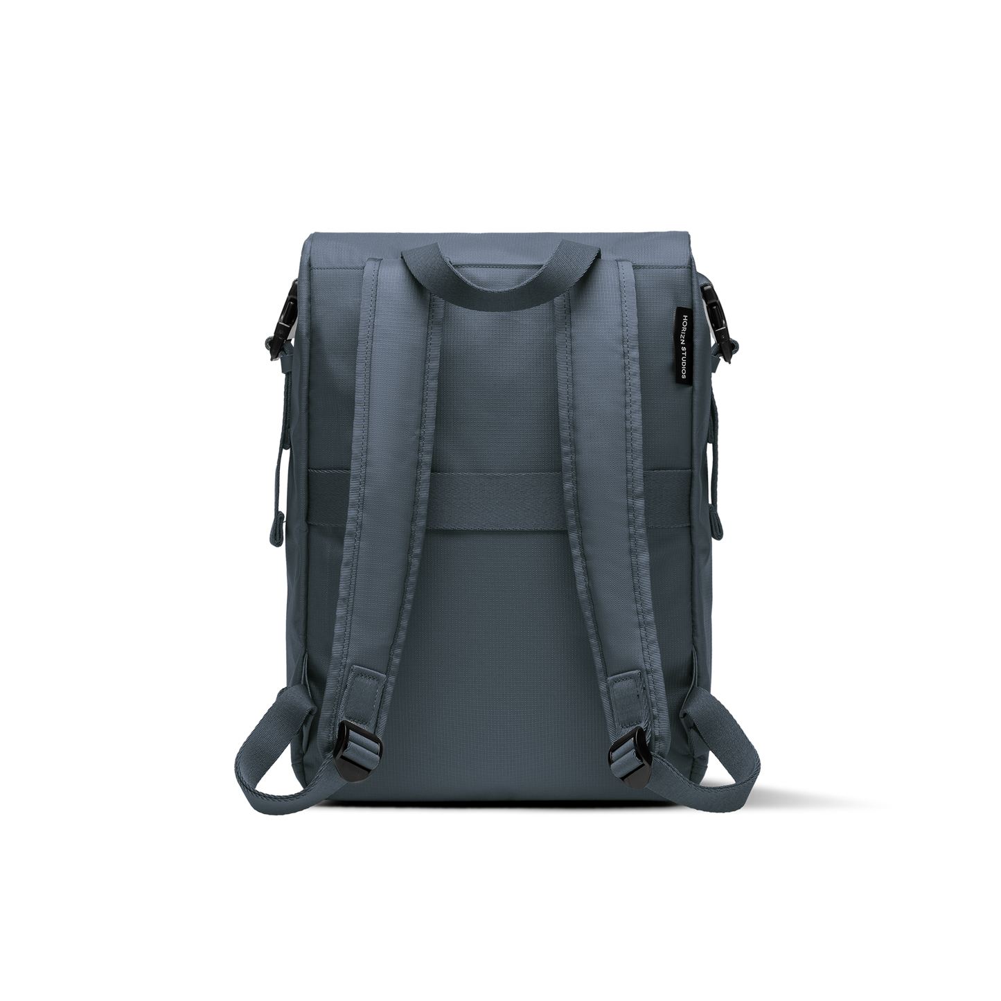 Shibuya Rolltop Rucksack Rucksack Blau Rückseite - Wasserabweisend Vegan Ergonomisch - Horizn Studios