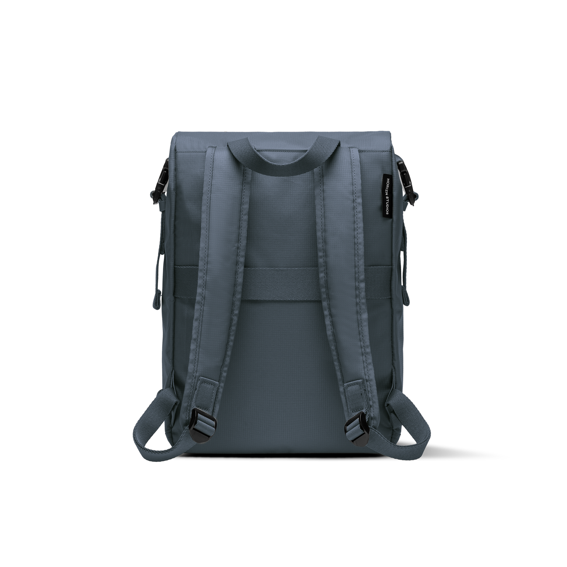 Shibuya Rolltop Rucksack Rucksack Blau Rückseite - Wasserabweisend Vegan Ergonomisch - Horizn Studios