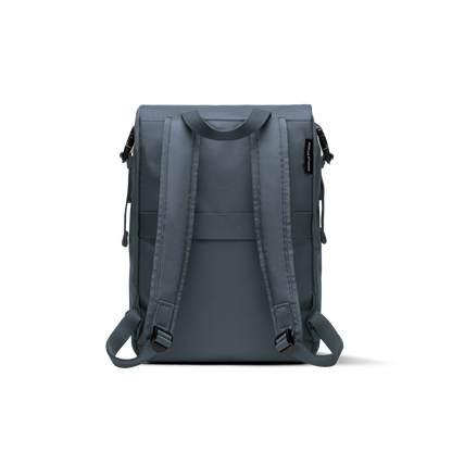 Shibuya Rolltop Rucksack Rucksack Blau Rückseite - Wasserabweisend Vegan Ergonomisch - Horizn Studios