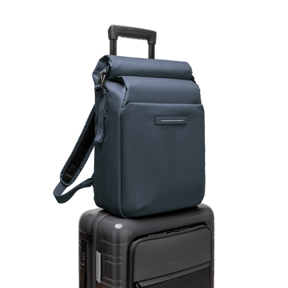 Shibuya Rolltop Rucksack Rucksack Blau Trolley - Wasserabweisend Vegan Ergonomisch - Horizn Studios
