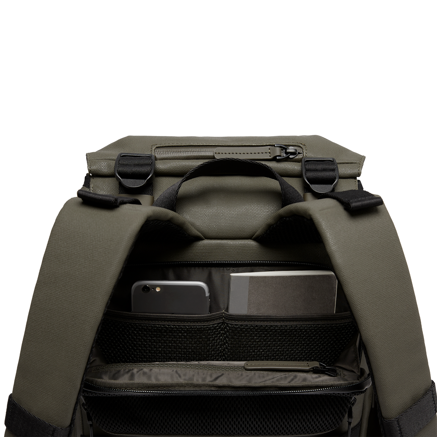 Sofo Rucksack City Darkolive Rückseite Pocket - Wasserabweisend Vegan Ergonomisch - Horizn Studios