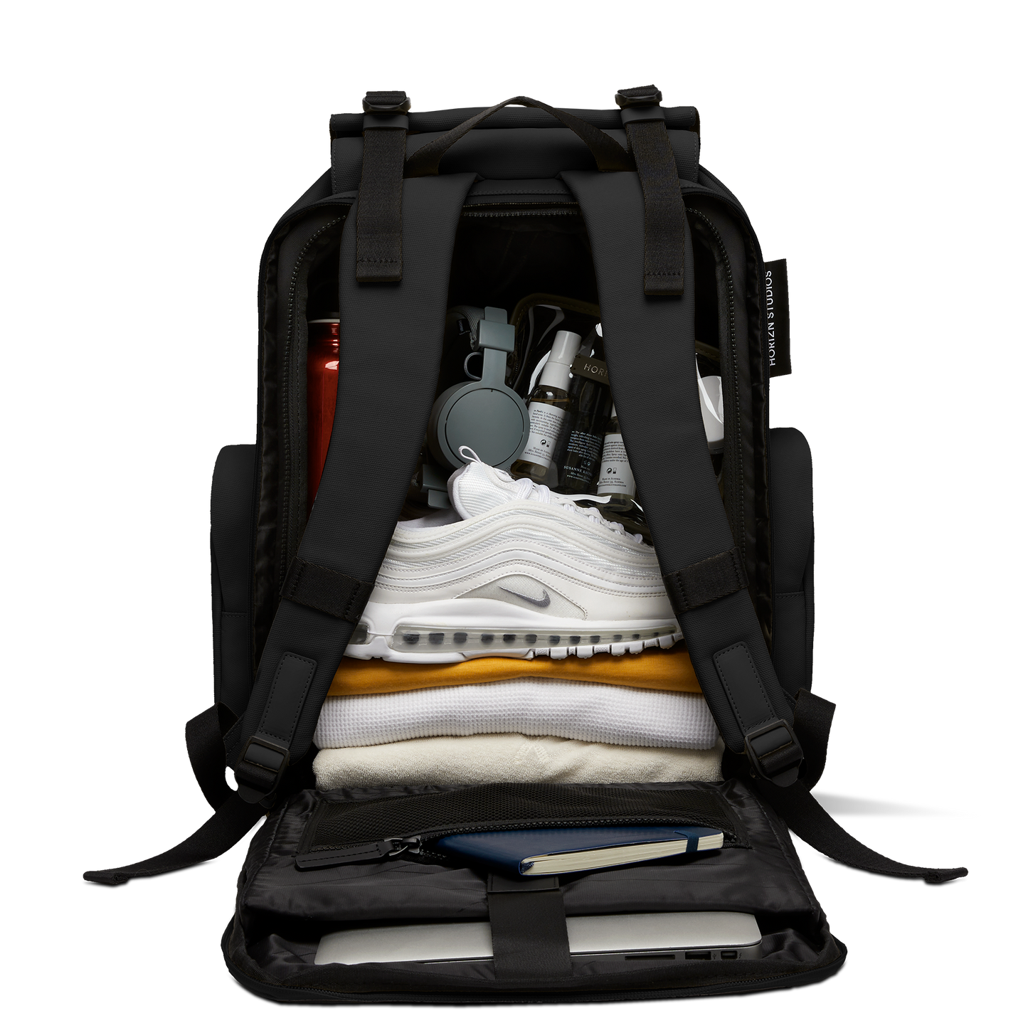 SoFo Backpack Travel / Black / Recycled Waxed Canvas