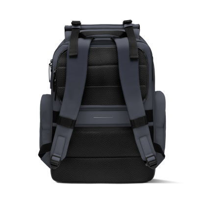 Sofo Rucksack Travel Blau Rückseite - Wasserabweisend Vegan Ergonomisch - Horizn Studios