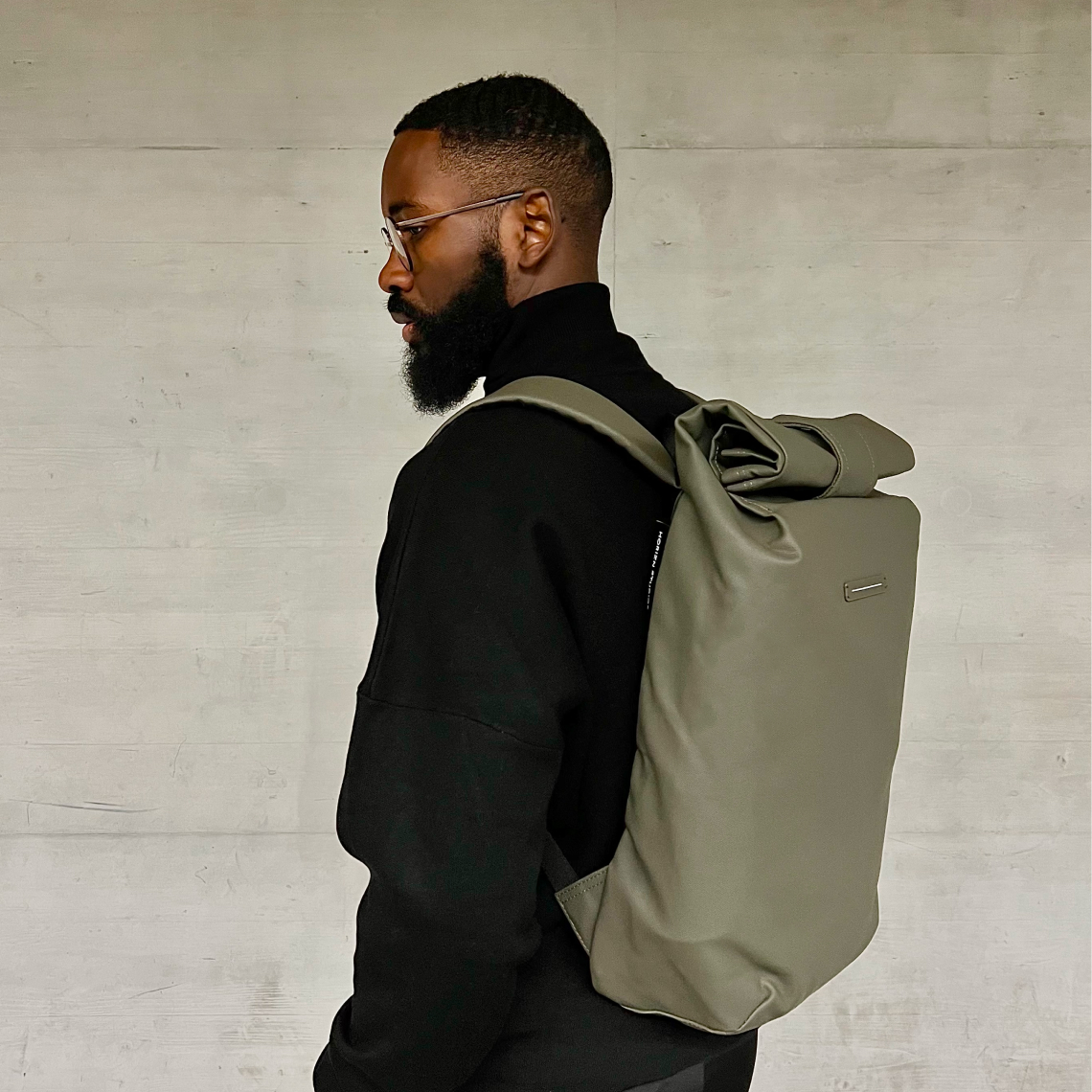 SoFo Rolltop Backpack / Night Blue / Waxed Canvas