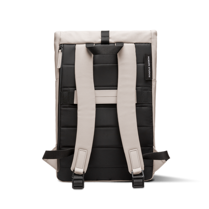 Sofo Rolltop Rucksack Rucksack Beige Rückseite - Wasserabweisend Vegan Ergonomisch - Horizn Studios
