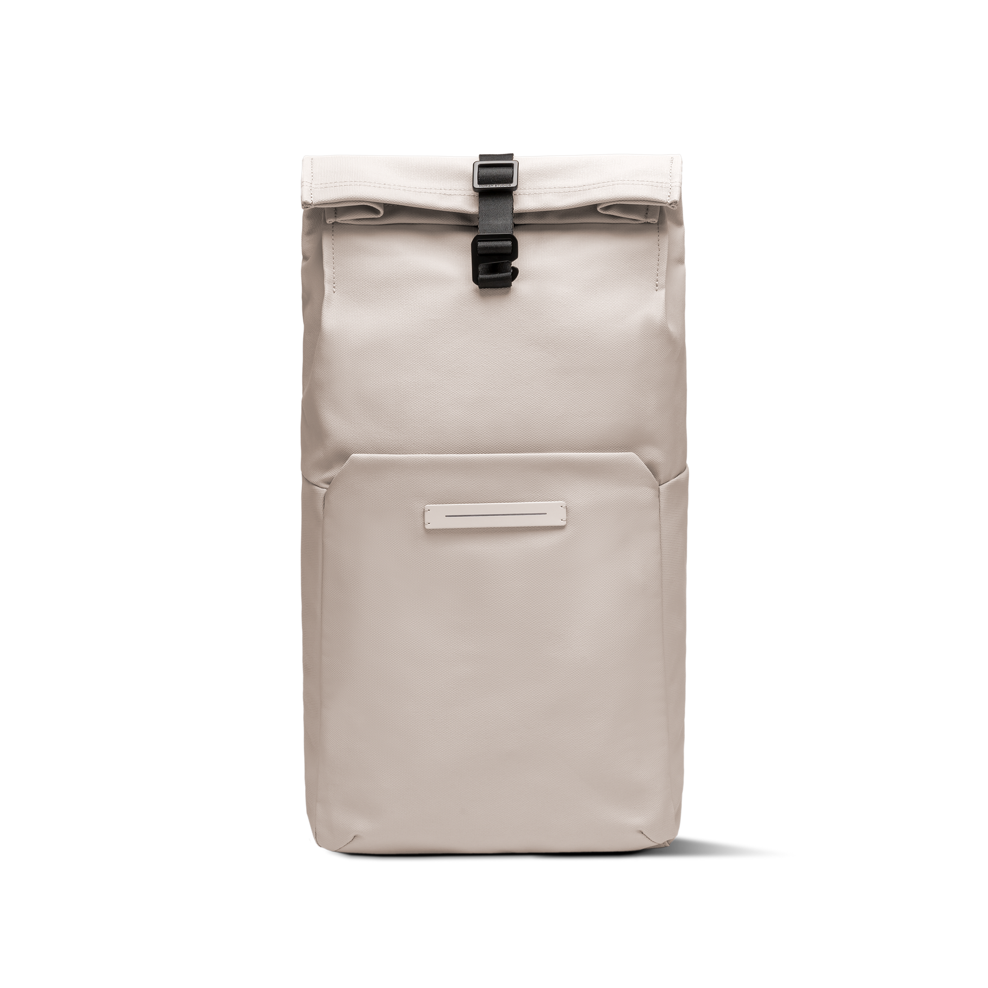 Sofo Rolltop Rucksack Rucksack Beige Vorderseite Erweitert - Wasserabweisend Vegan Ergonomisch - Horizn Studios