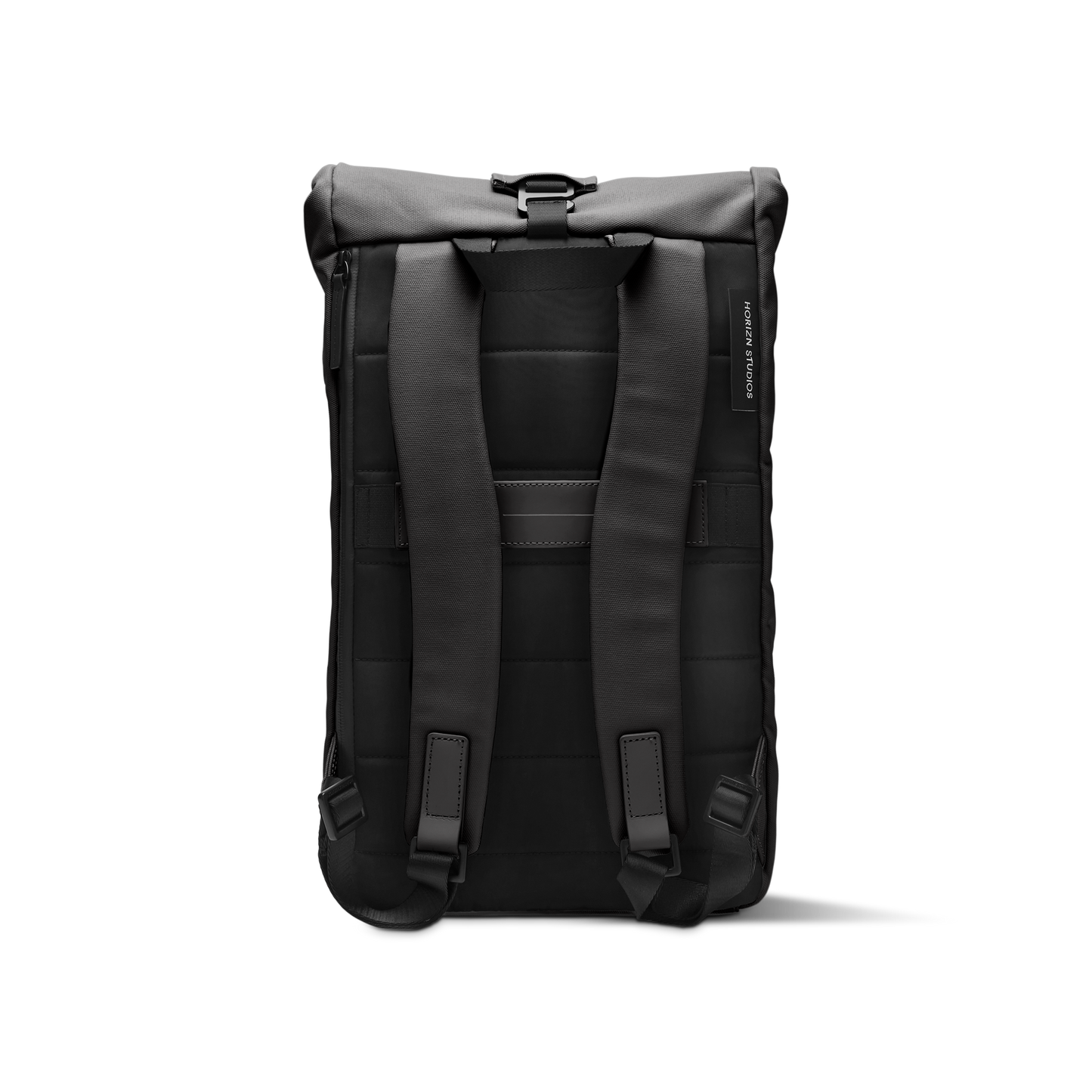 SoFo Rolltop Backpack / All Black / Recycled Cotton Canvas