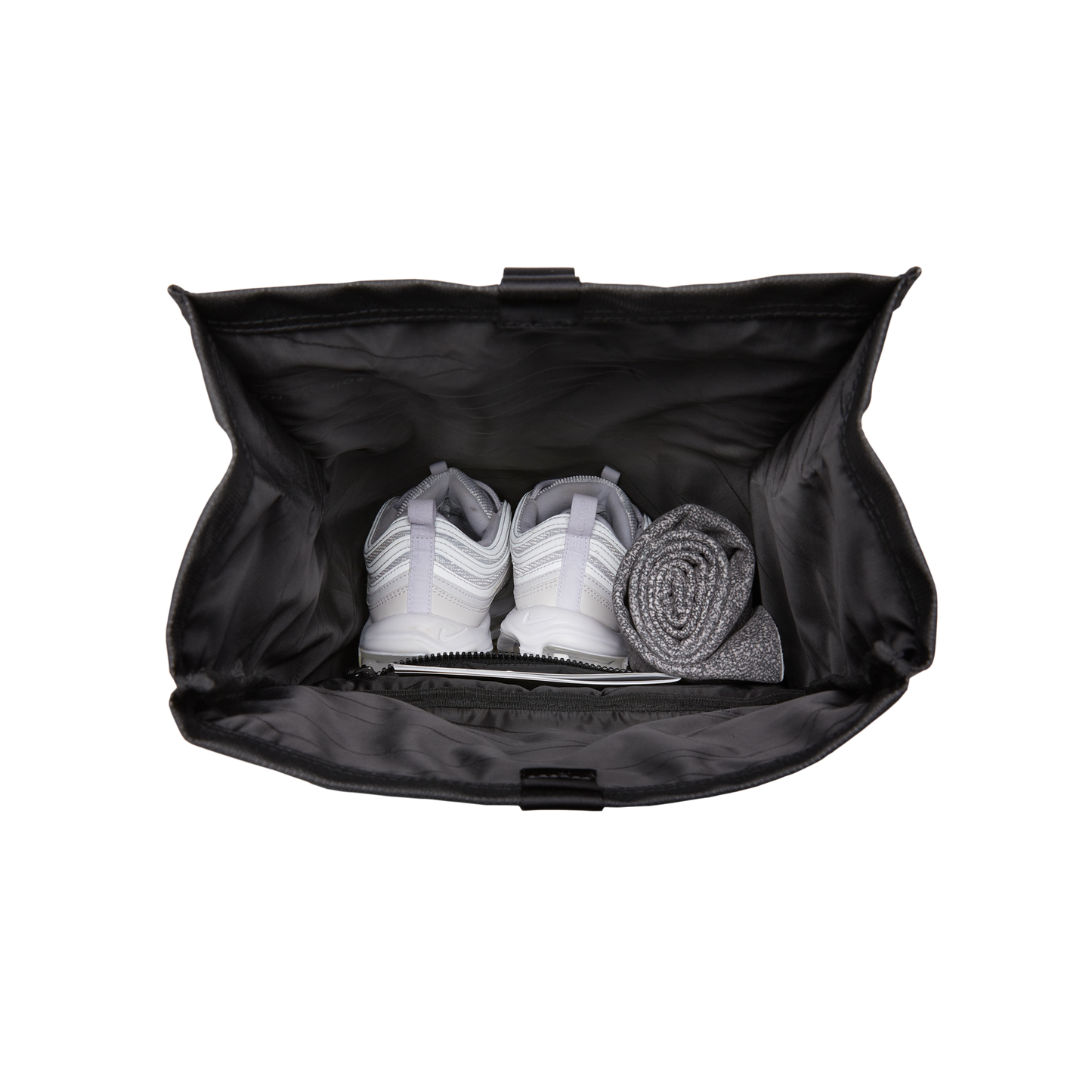 SoFo Rolltop Backpack / All Black / Recycled Cotton Canvas