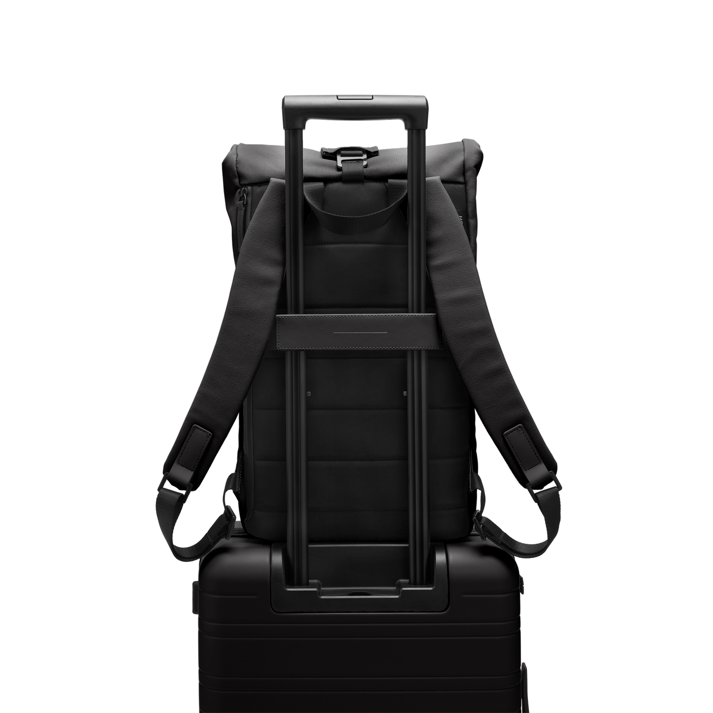 SoFo Rolltop Backpack / All Black / Recycled Cotton Canvas