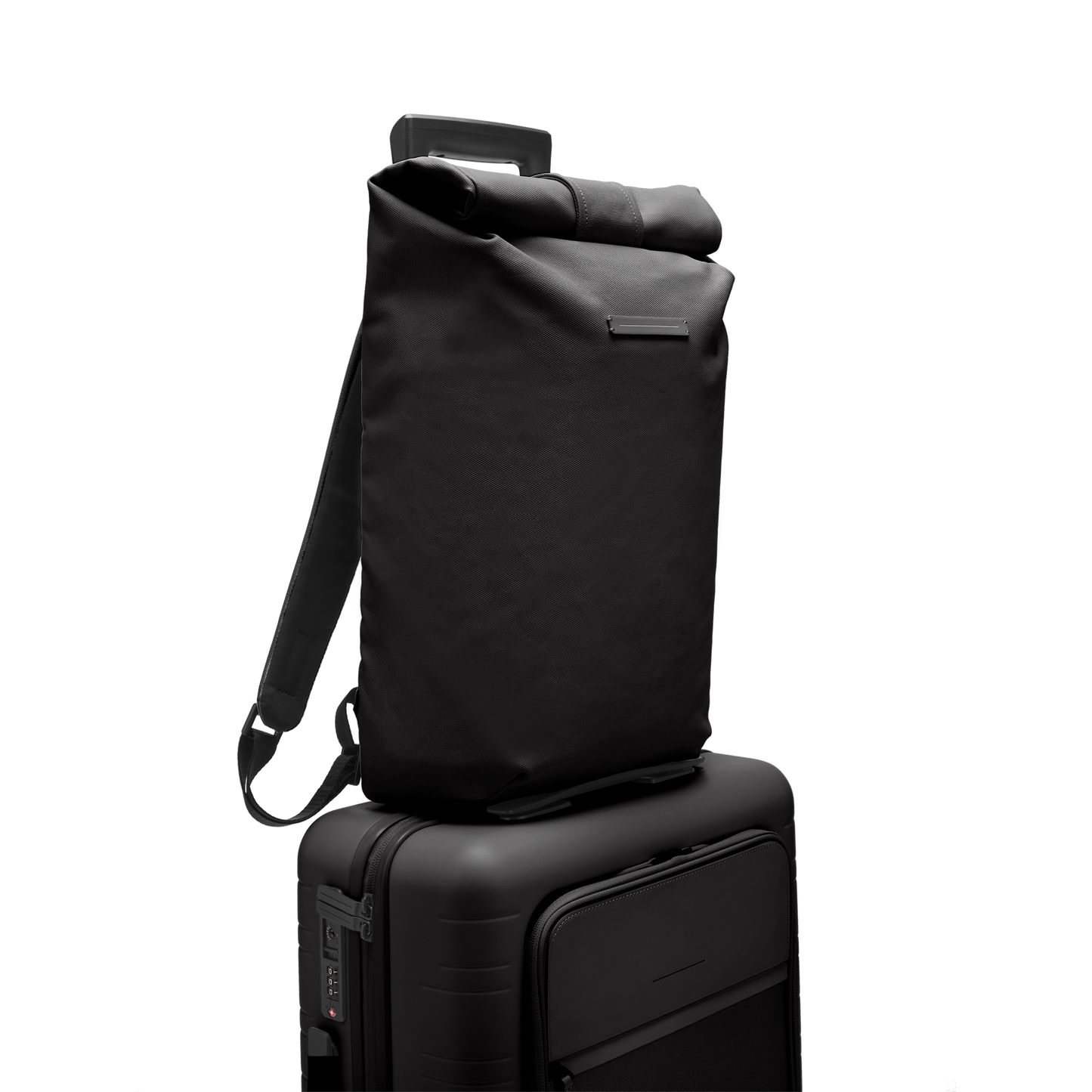 SoFo Rolltop Backpack / All Black / Recycled Cotton Canvas
