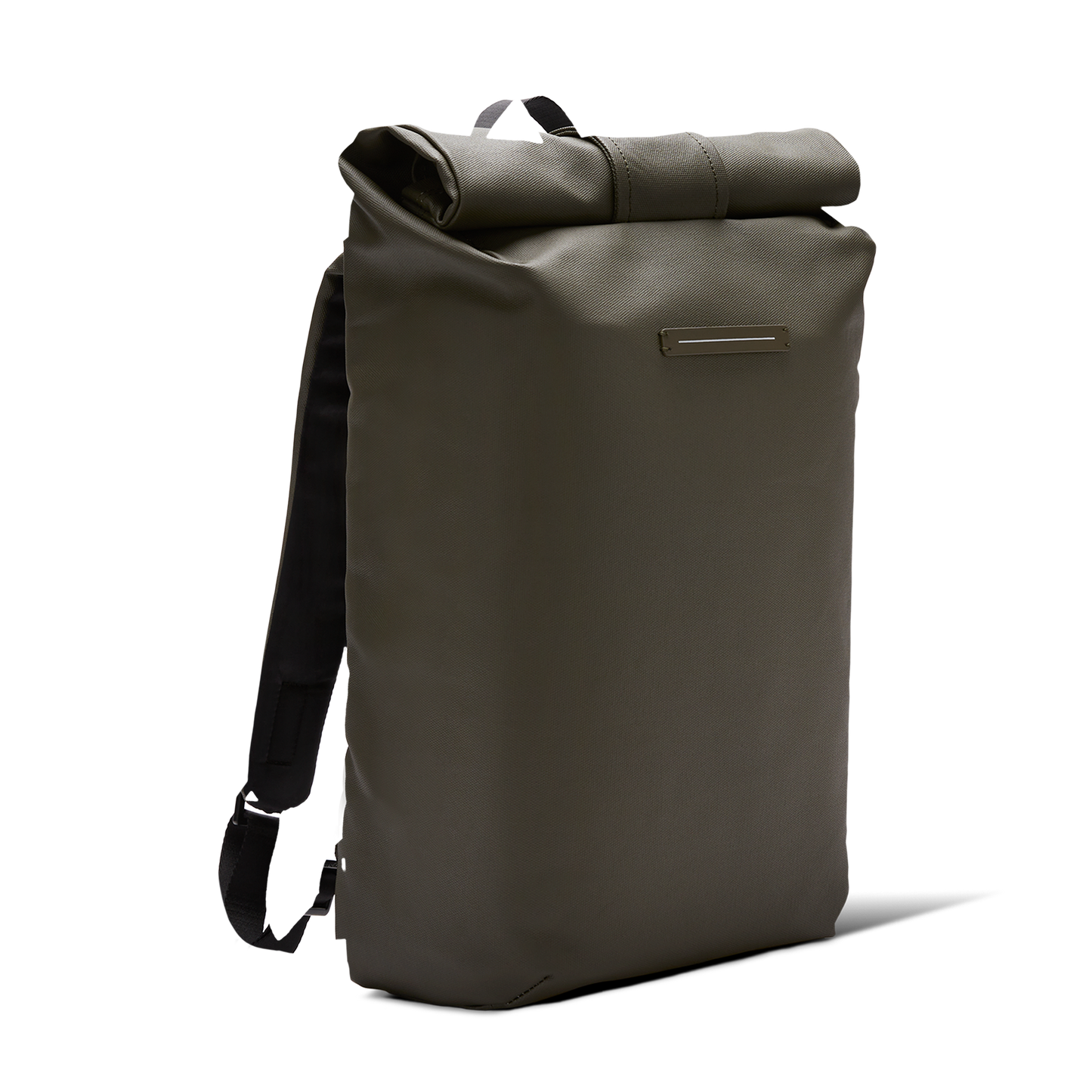 Sofo Rolltop Rucksack Darkolive Seitenansicht - Wasserabweisend Vegan Ergonomisch - Horizn Studios