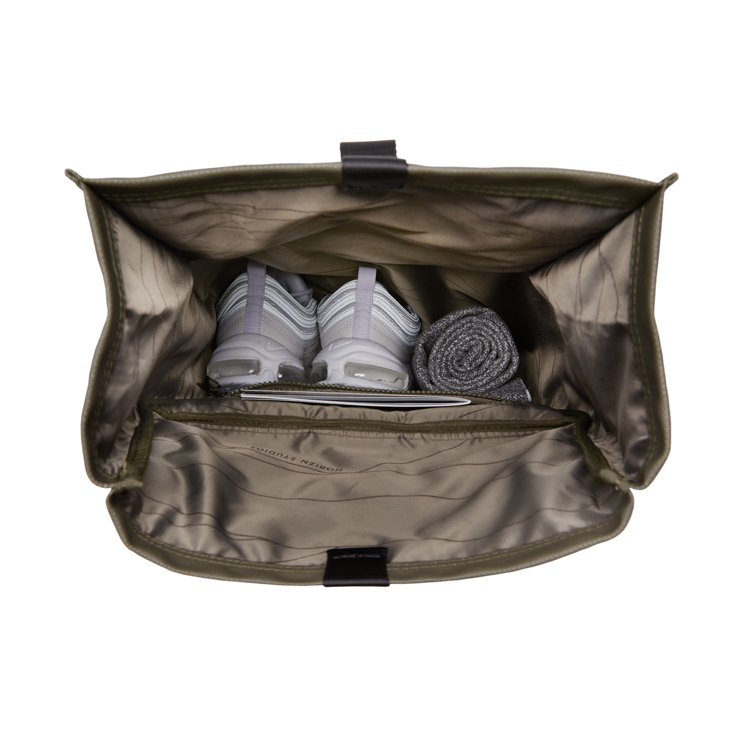 Sofo Rolltop Rucksack Grün Main Pocket - Wasserabweisend Vegan Ergonomisch - Horizn Studios