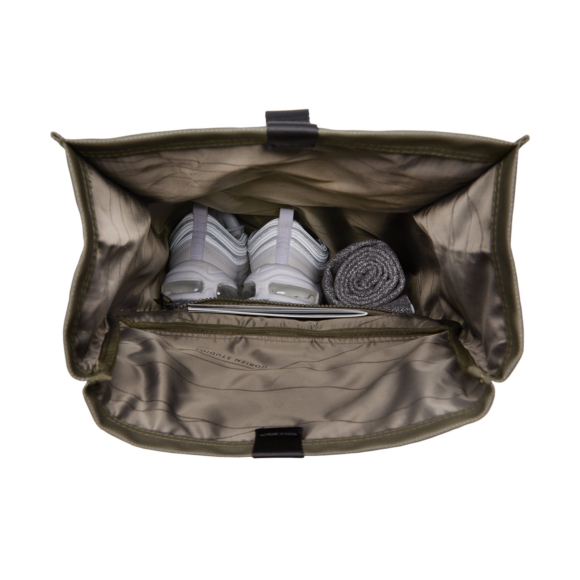 Sofo Rolltop Rucksack Grün Main Pocket - Wasserabweisend Vegan Ergonomisch - Horizn Studios