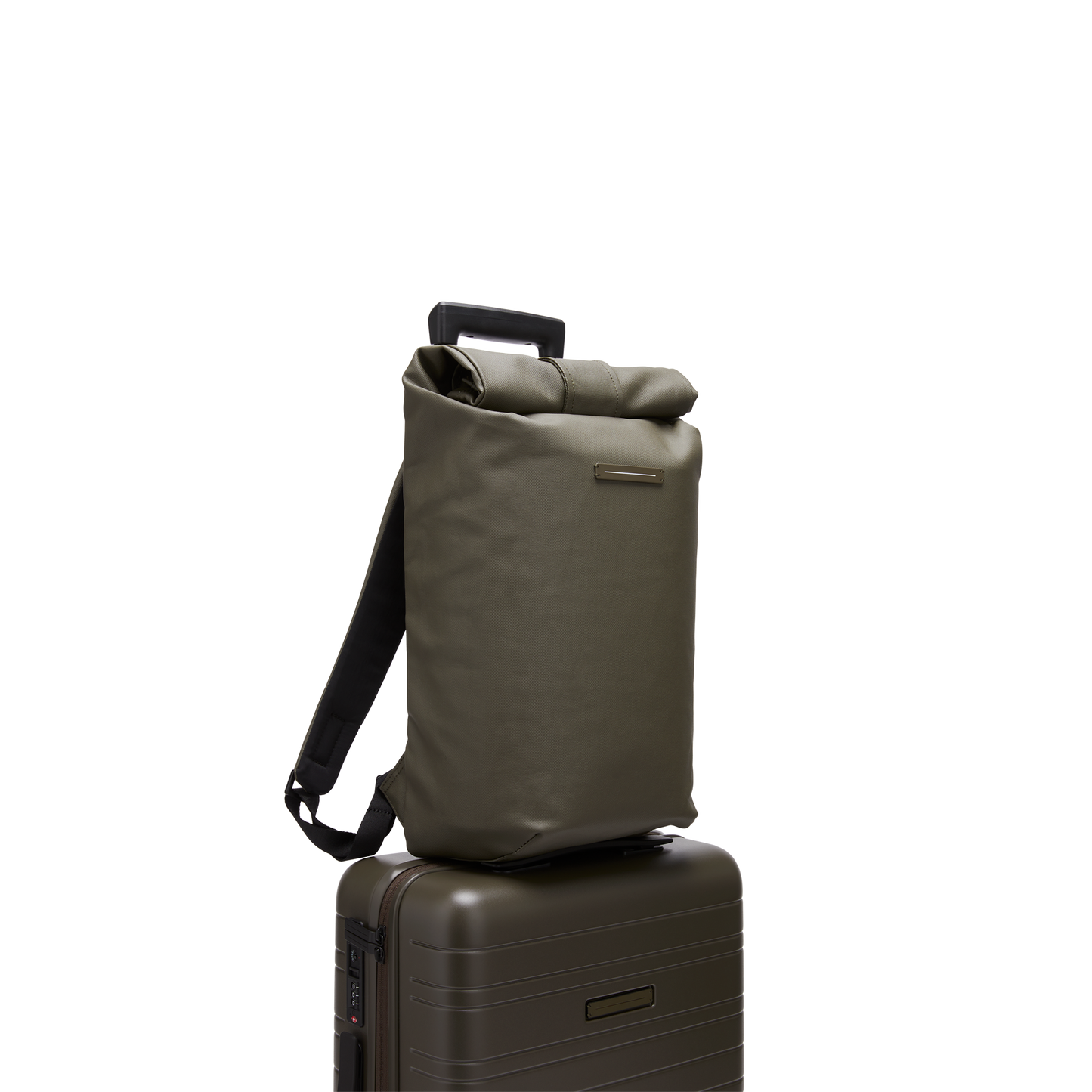 Sofo Rolltop Rucksack Grün Trolley Vorderseite - Wasserabweisend Vegan Ergonomisch - Horizn Studios