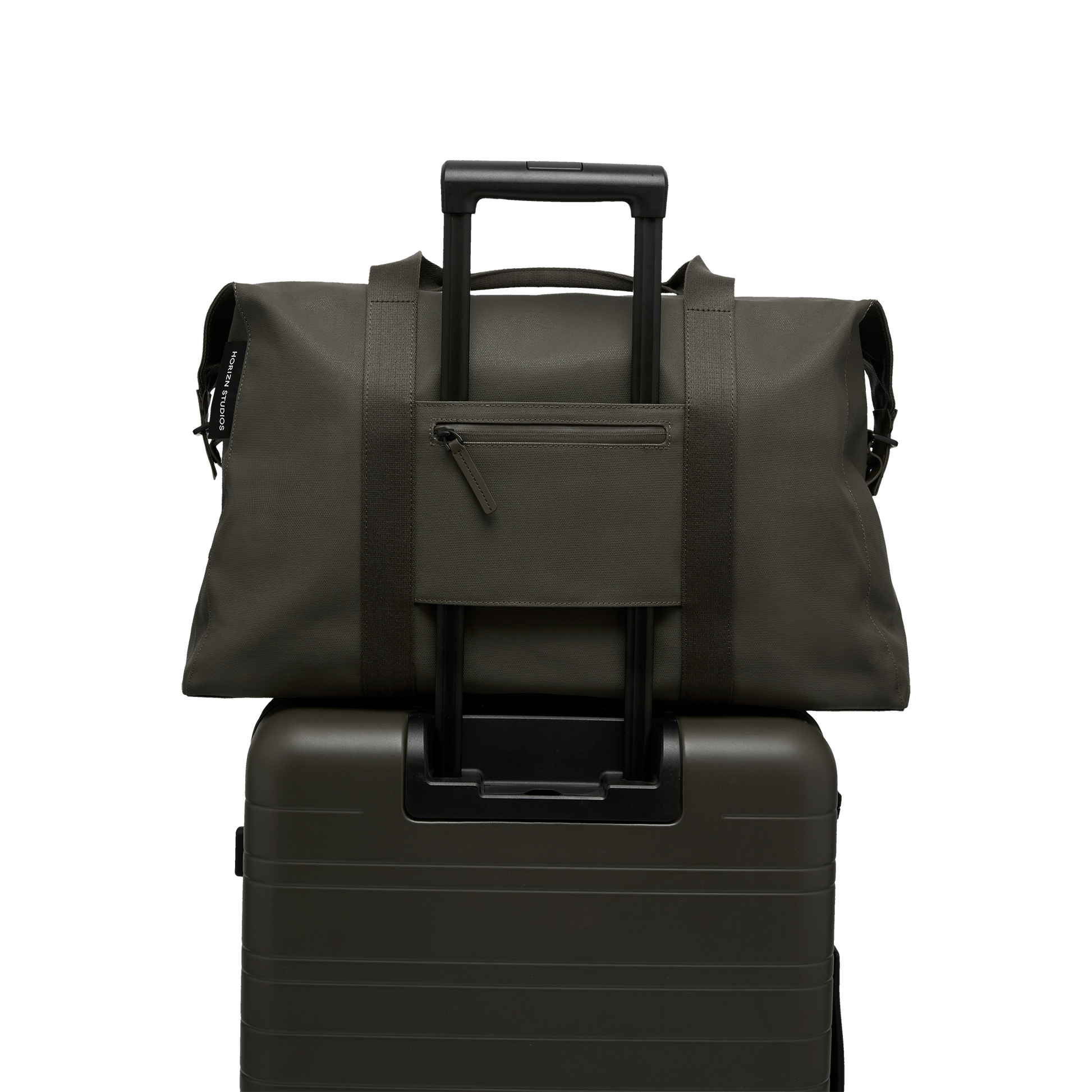 Sofo Weekender Grün Trolley Rückseite - Horizn Studios