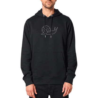 Travel Hoodie / All Black / Organic Cotton / Size S / Monster
