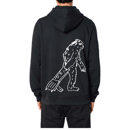 Travel Hoodie / All Black / Organic Cotton / Size S / Monster