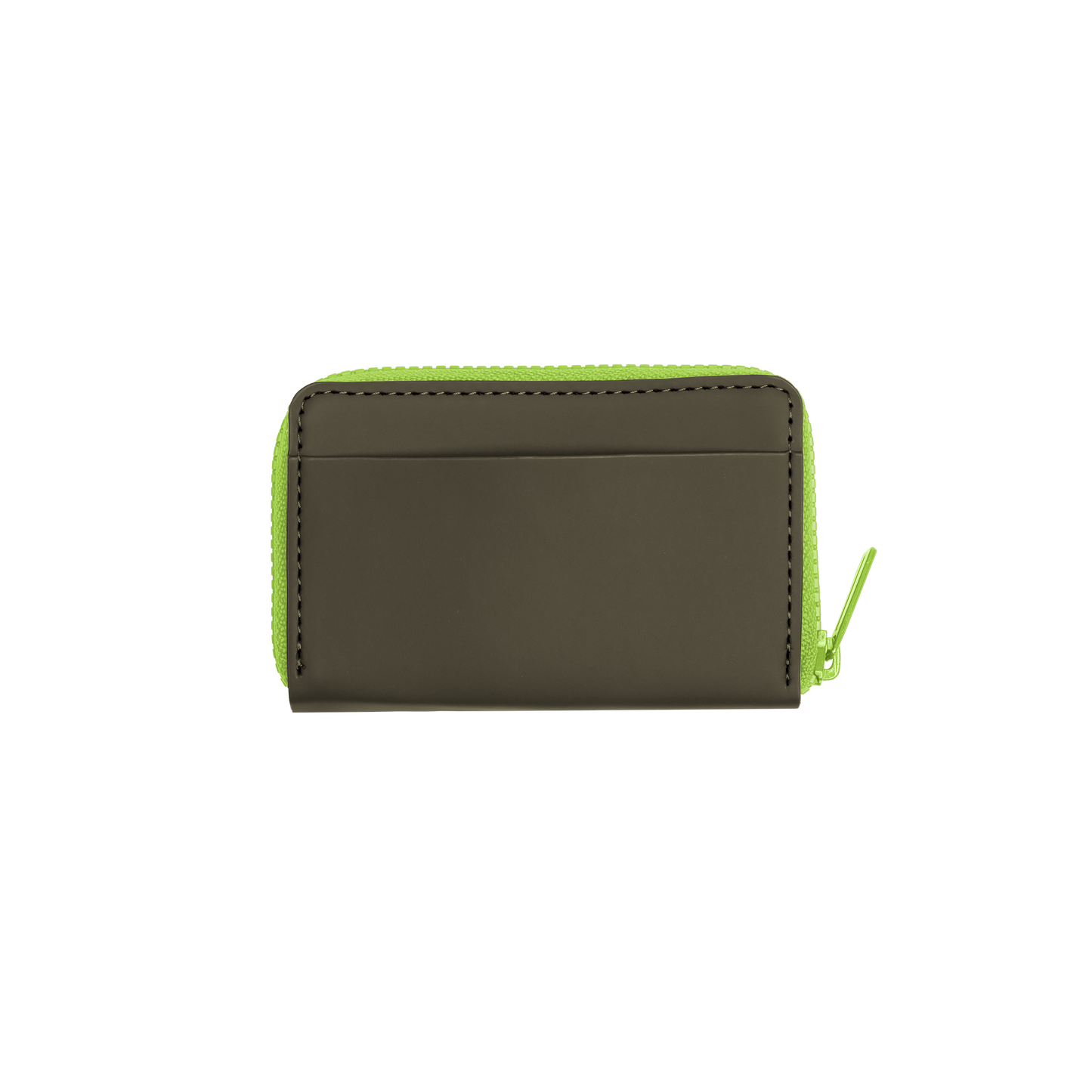 Wallet / Dark Olive / Neon Green