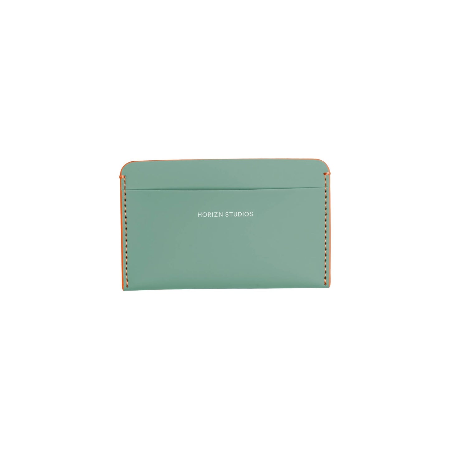Cardholder Marine Green Neon Orange Vorderseite Edb - Horizn Studios